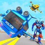 flying bus robot transform war mod apk